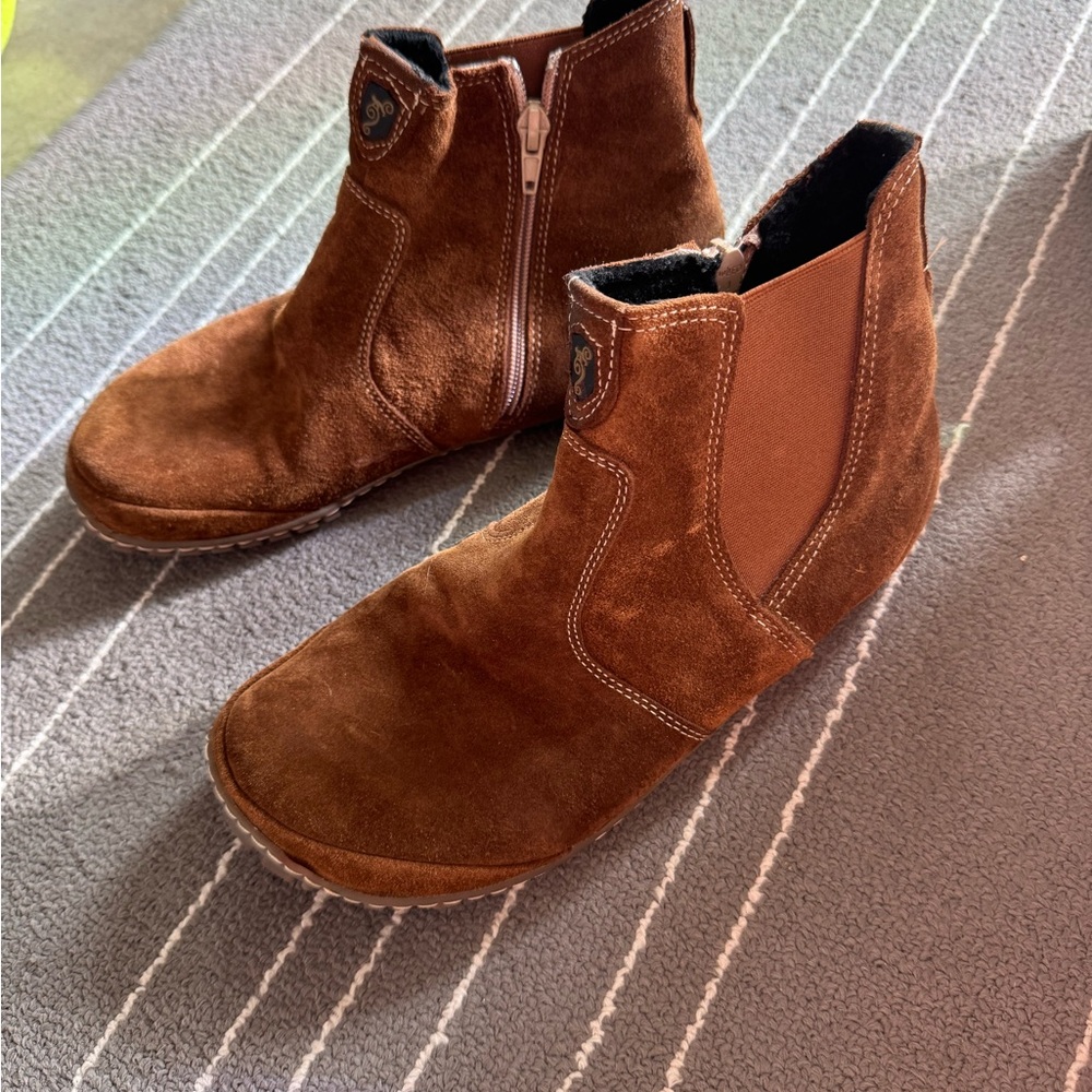 Cozy Brown Suede Ankle Booties